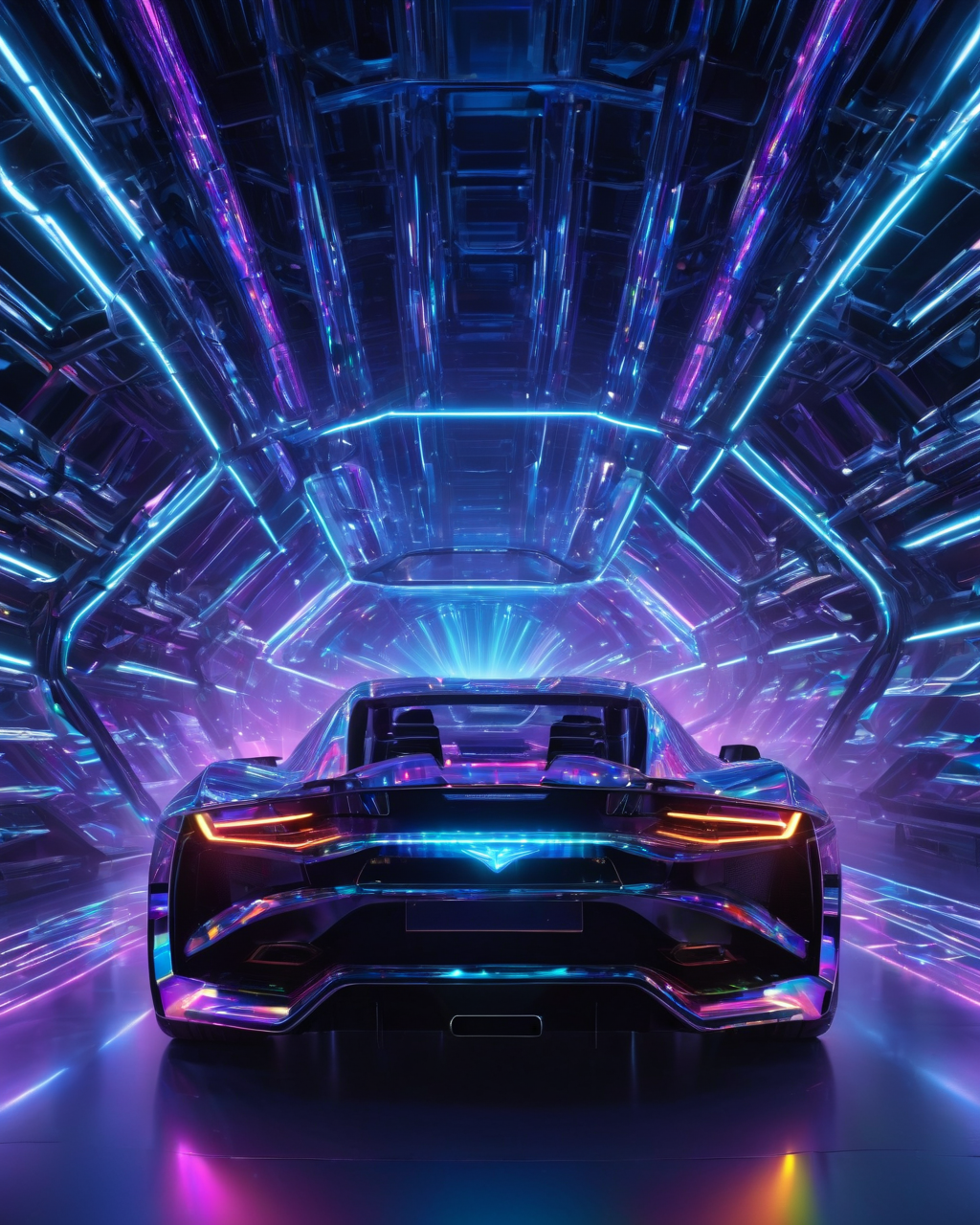 05518-1798492765-_lora_holographic1_10xl-10_0.7_,(holographic_1.2),holographic fabric,high quality exquisite wallpaper,wide_shot,(sports car_1.3).png